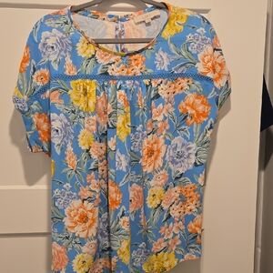 LOFT Floral Multicolor Blouse